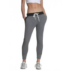 NEW LABEL+THREAD women's slim waffle jogger pant in grey